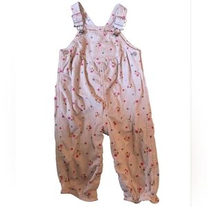 Vintage Canyon River Blues Floral Corduroy Overalls Baby Girl 18M